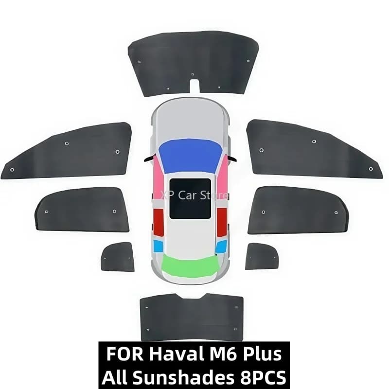 Visiera parasole per auto anti-UV per Haval M6 Plus (2021 2022 2023 2024 2025 2026) - Parasole per finestra, Tenda per parabrezza, Accessori auto