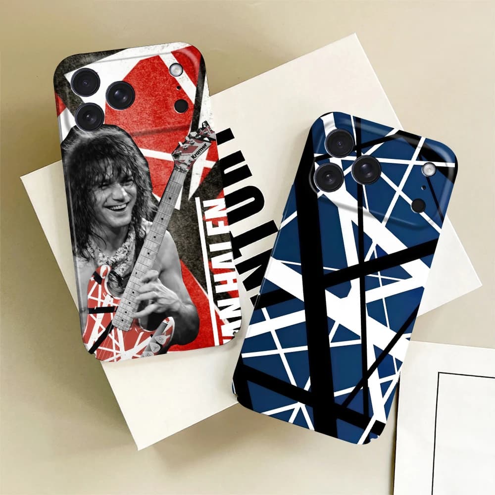 V-Van H-Halen Phone Case For iPhone 17 16 15 14 13 12 11 E Plus Pro Max Mini Glossy HD Hard Cover Film Shell