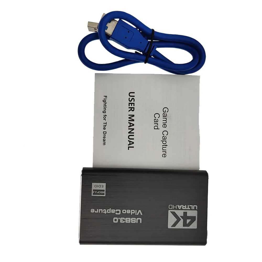 Scheda di acquisizione video USB 3.0 compatibile con HDMI 4K, Registratore video HD 1080P 60fps, Scheda di acquisizione per OBS, Acquisizione di giochi e live streaming