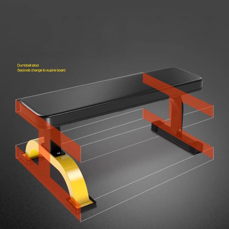 Dumbbell flat bench professional bench press bench fitness chair abdominal muscle exercise sit-ups home fitness equipment