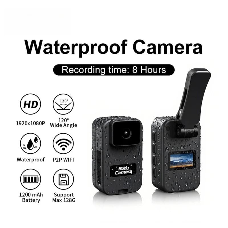 Videocamera d'Azione HD 1080P Impermeabile, Mini Telecamera Tascabile con Schermo da 0,98", Videocamera Portatile per Ciclismo e Sport all'Aperto