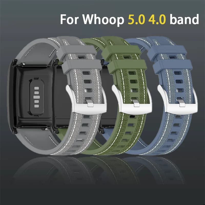 Polsino intrecciato in nylon siliconico per Whoop 5.0 4.0 cinturino di ricambio cinturino fitness traspirante braccialetto regolabile per Whoop5.0/4.0