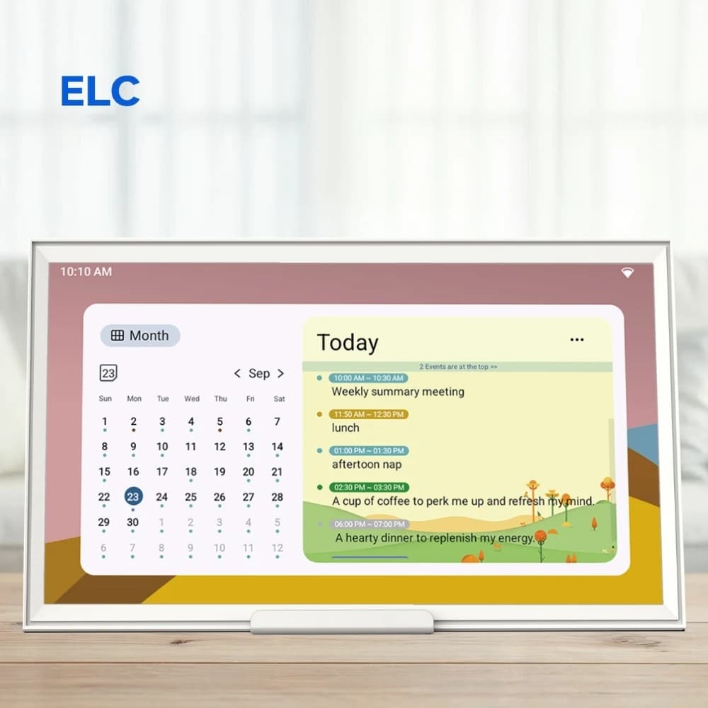 DC3523 A523 Software pronto Calendario digitale montato a parete Diario Planner Cornice per foto Calendario familiare con NFC e POE