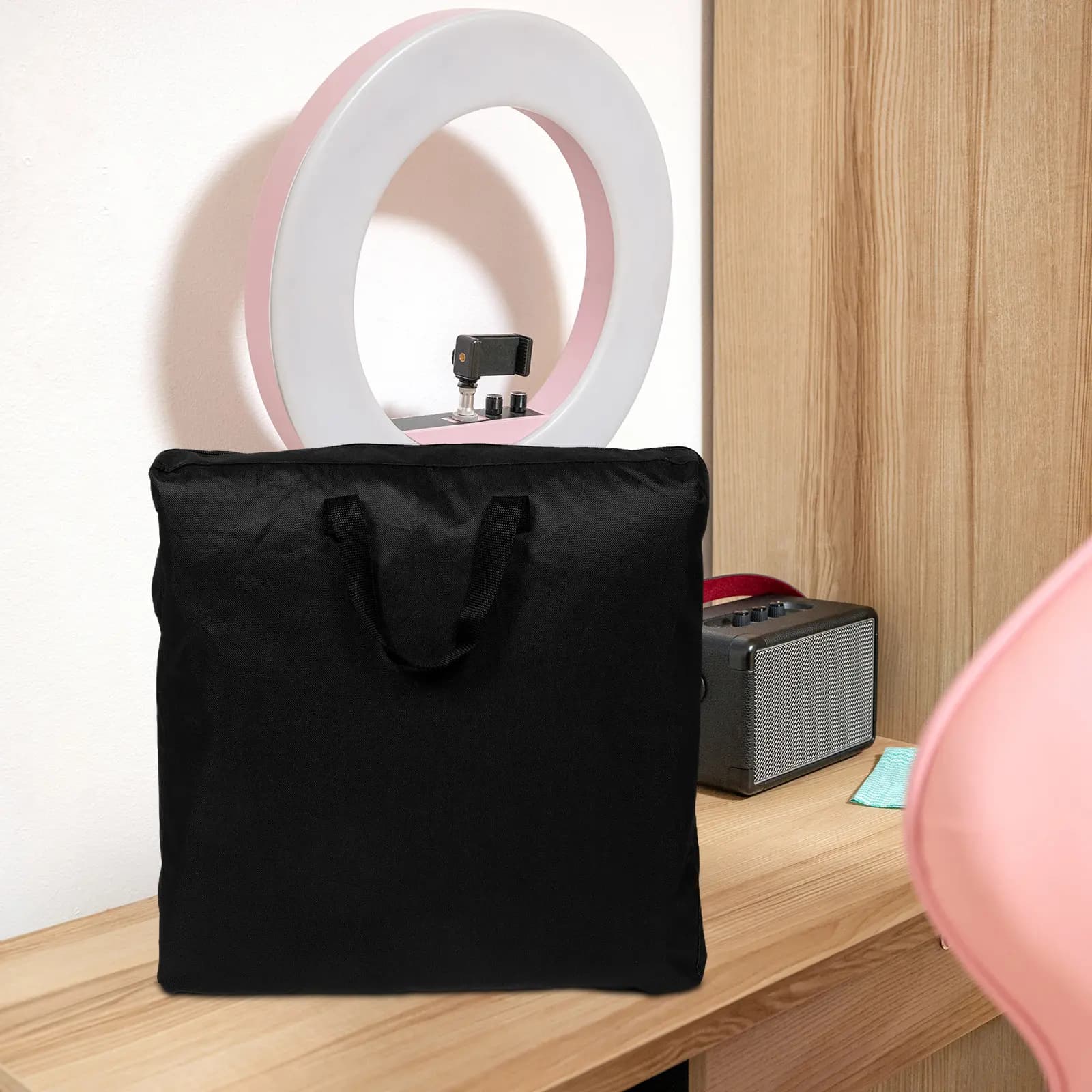 18-Inch Ring Light Storage Bag Protective Portable Zipper Carry Case for Phone Video Live Streaming Gear