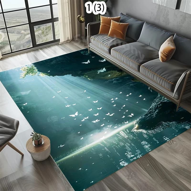 Anti-slip Soft Living Room Mats, Bedroom Mats, Children's Play Mat, Yoga Mat, Table Mat, Home Decoration, Gift, Easy to Clean