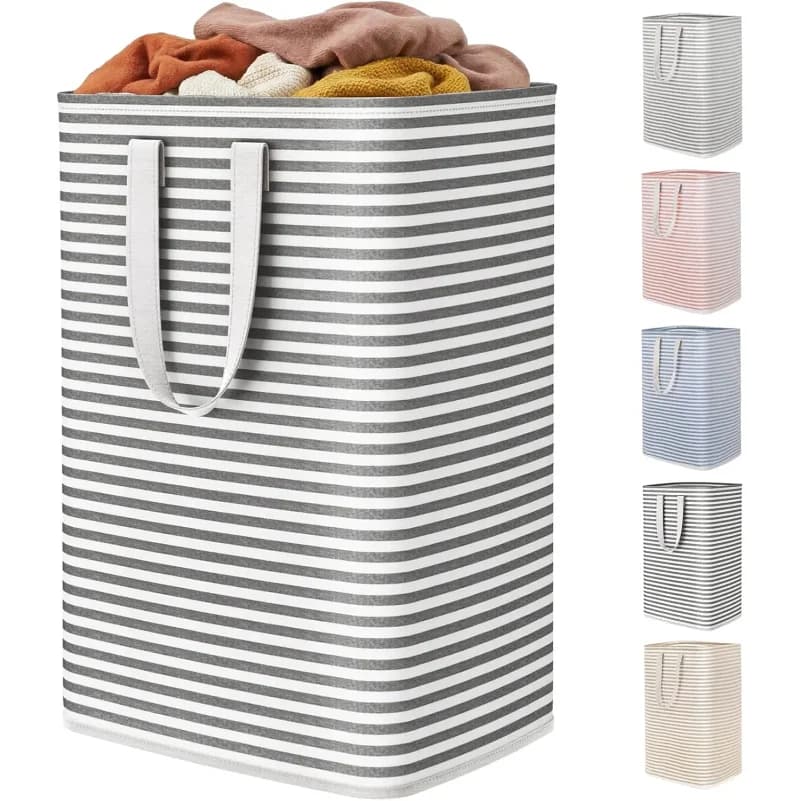 Laundry Basket 80L Each, Collapsible Clothes Hamper with Reinforced Handles, Freestanding Waterproof Design for Bedroom