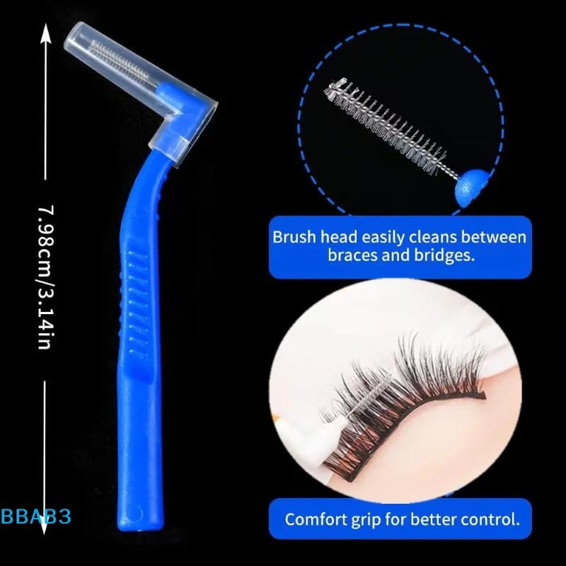 20Pcs 0.6-1.2mm L Shape Interdental Brush With Box Orthodontic Dental Tool Teeth Cleaning Toothpick Oral Hygiene Dental Flosser