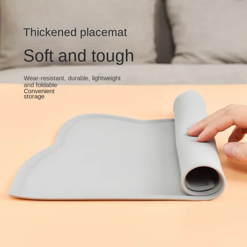Tappetino per alimenti per animali domestici in silicone, portatile, impermeabile, a prova di perdite, antiscivolo, tappetini per alimentazione, tappetino per ciotola, cuscino per cani e gatti