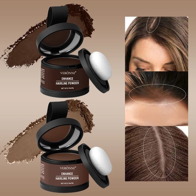 Waterproof Hairline Contouring Powder - Hair Repairing and Shadow Filling Forehead Hairline Replacement Makeup Tool Scalp Powder