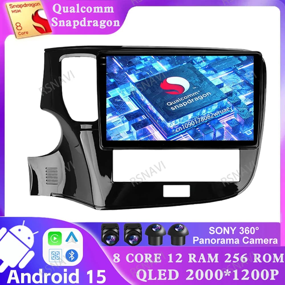 Android 15 Autoradio Per Mitsubishi Outlander 3 III GF0W GF0W GG0W 2018 - 2021 Dash Car Camera Golf 6 5G WIFI Cupra Formentor BT