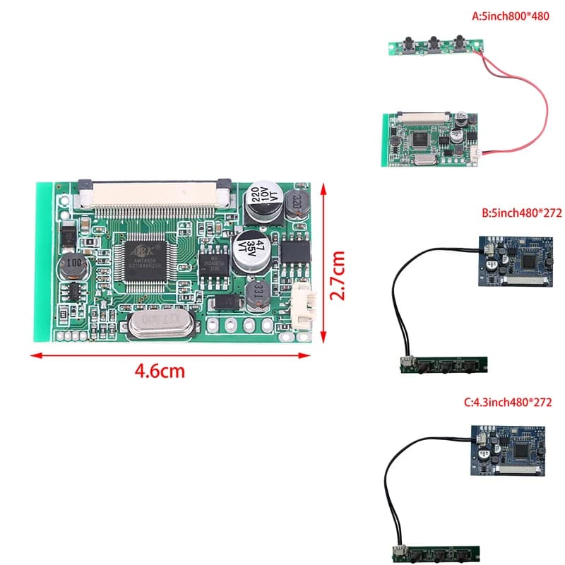 Kit modulo scheda Driver Display LCD da 4.3/5 pollici Monitor per cornice digitale AV per auto multifunzione