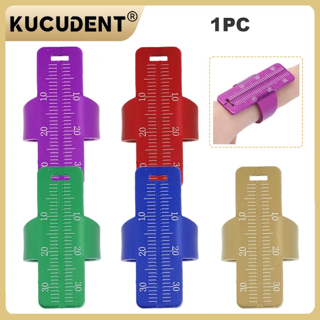 1PC Dental Endo Ruler Aluminium Measuring Scale Finger Ruler for Endodontic Treatment Dentist Clinic Instruments Tools