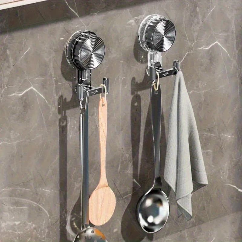1/2 Pezzi Ganci a ventosa riutilizzabili senza tracce - Design robusto e resistente per doccia e conservazione di vestiti