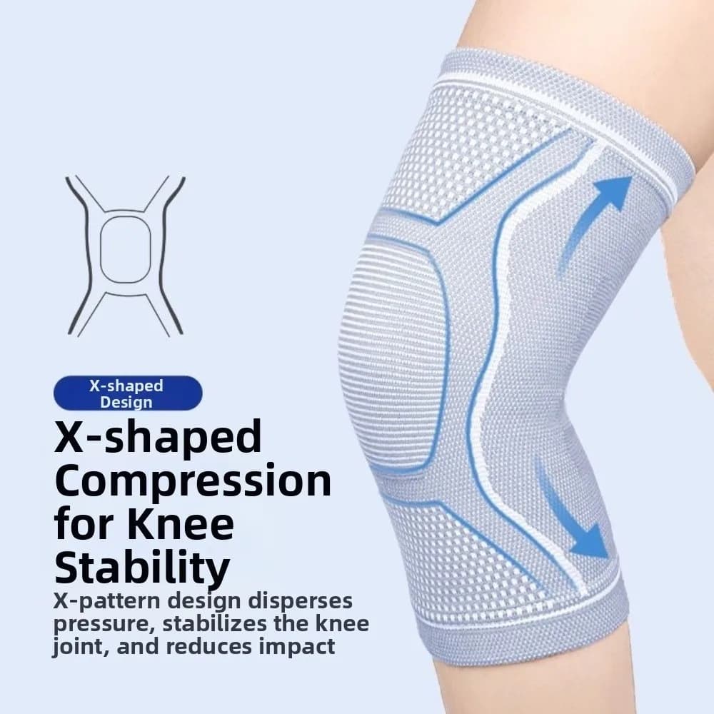 Ginocchiere antiscivolo per fitness da corsa Supporto per patella Medial Ginocchiera elastica calda Comfort Ginocchiera sportiva per menisco