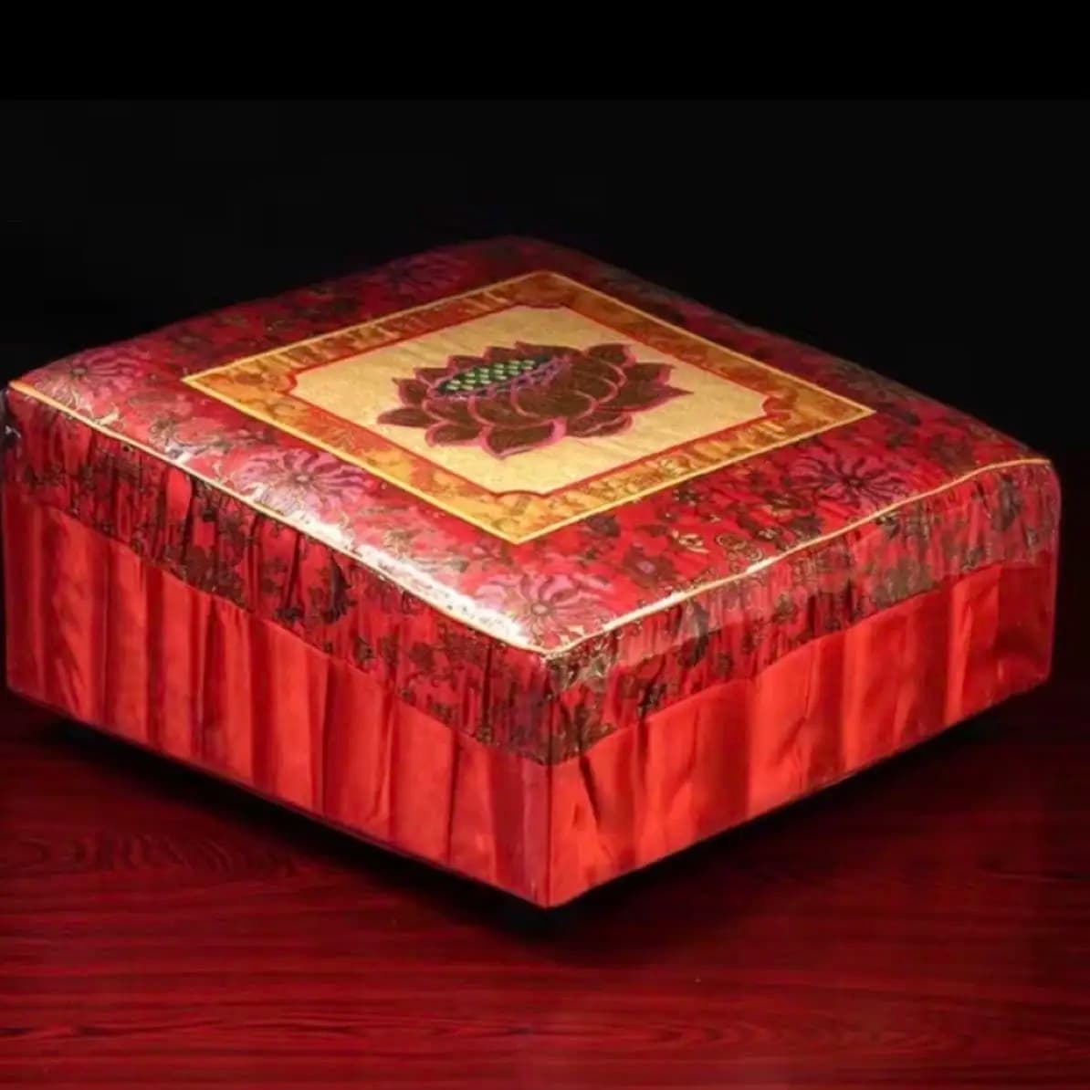 Thickened Wood Lotus Buddha Worship Kneeling Pad Zafu Meditation Cushion Home Use Zen Study Pad Stool Temple