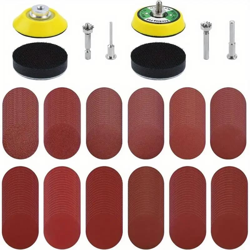 244 Pcs/set 2 Inch Sanding Discs Pad Kit for Drill Grinder Rotary Tools 80-3000 Grit Sanding Paper