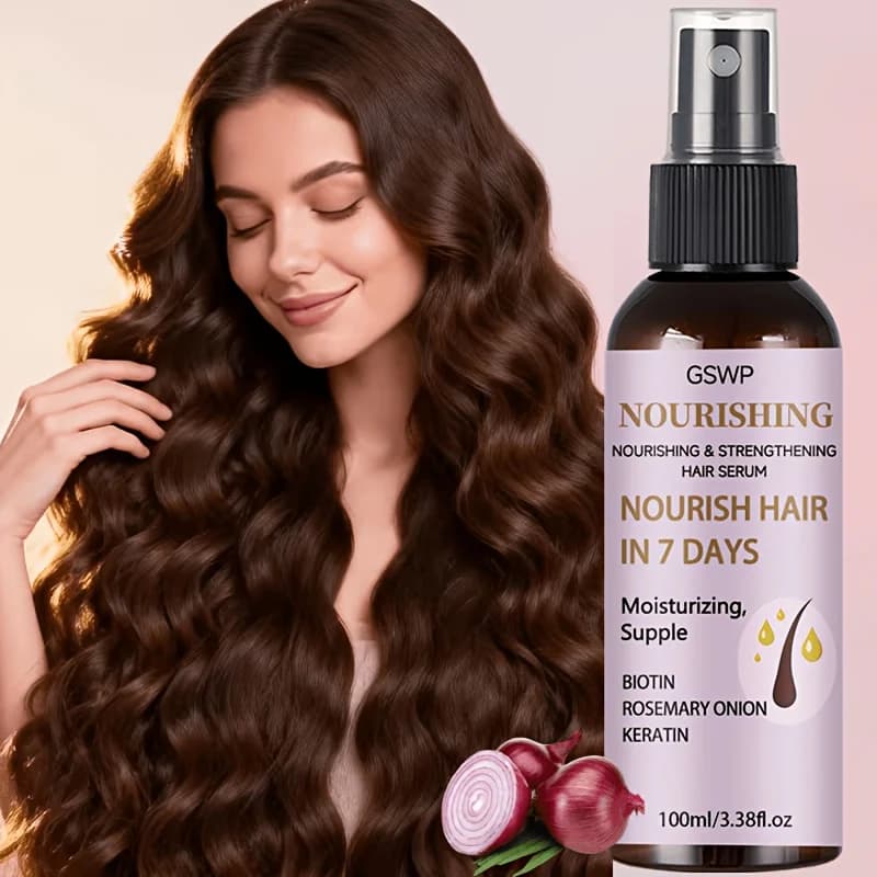 GSWP Siero Spray Nutriente e Rinforzante per Capelli: Idrata e Liscia i Capelli, Formulato con Biotina e Rosmarino. 100ml/200ml