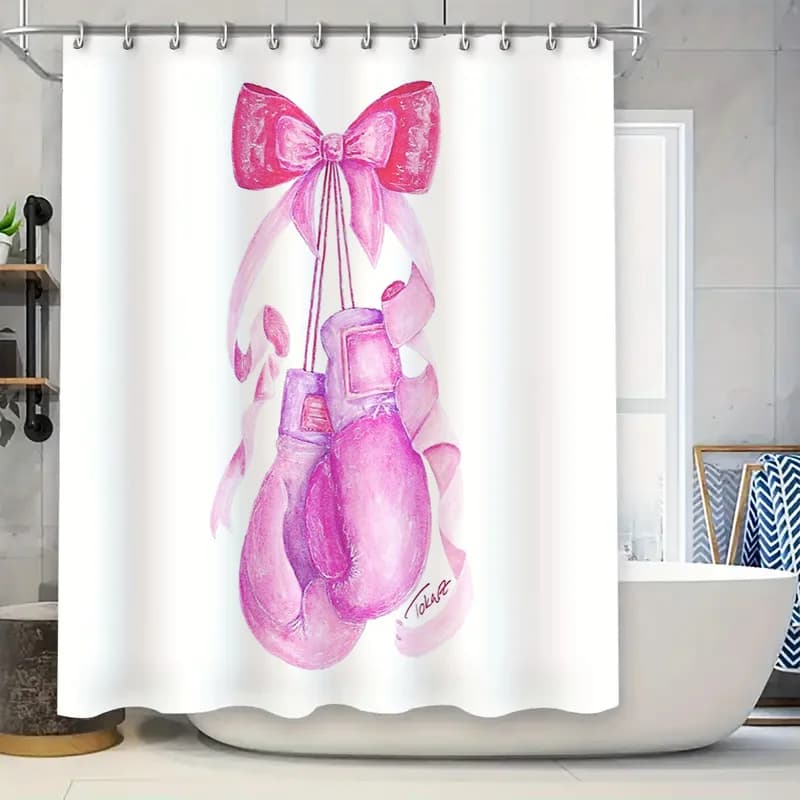 Boxing Gloves Sports Gym Fitness Decor Washable Fabric Lining for Bathroom