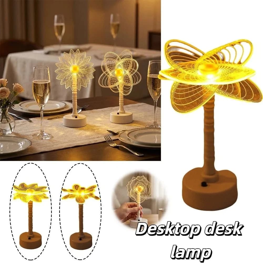 Lampada da Tavolo LED a Farfalla in Acrilico dal Design Minimalista, Illuminazione Ambientale Soffusa, Risparmio Energetico, Stile Lussuoso, Protezione per gli Occhi