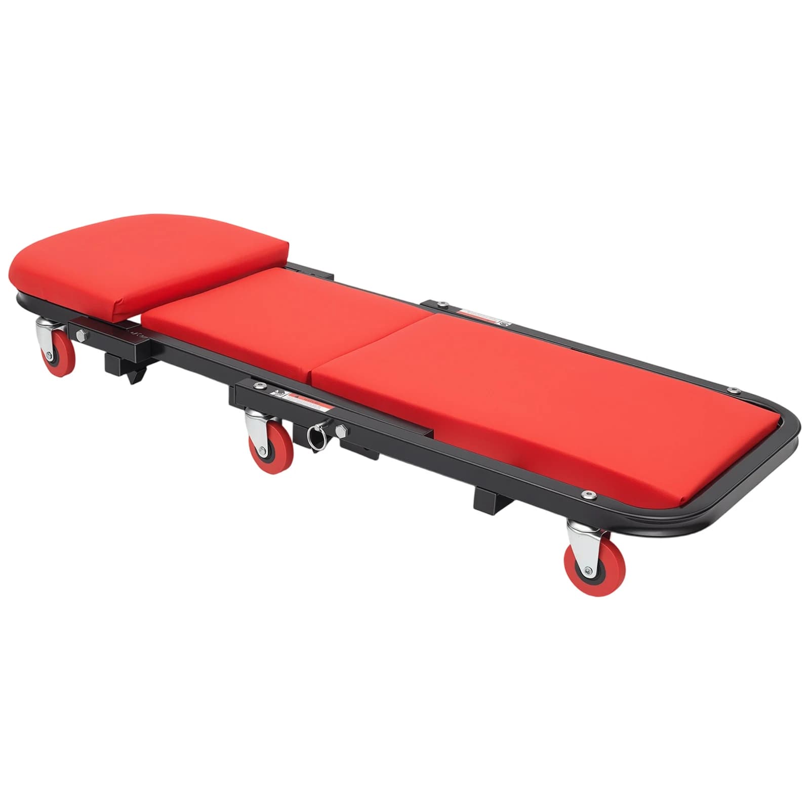 Foldable Mechanic Z Creeper 2-in-1, 450 lbs Heavy Duty Creeper with 6 Quiet Swivel Casters, 40 Inch Garage Creeper Converts to Z-Shaped Seat 300 lbs, Thick Cushion, Ergonomic Headrest, Red Auto Repair Stool for Car Workshop, Waterproof Oil Proof