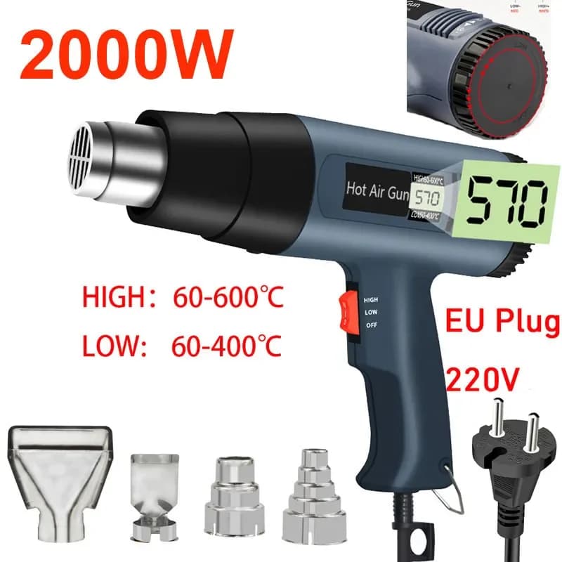 Pistola Termica 220V Variabile Avanzata Pistola ad Aria Calda Elettrica Avanzata con Temperature Regolabili