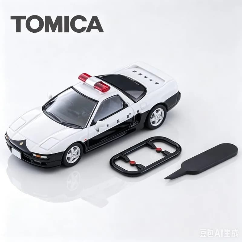 TOMYTEC TLV 1:64 Honda NSX police car alloy car model N367a Japanese version alloy car model, adult collectibles, boys' toys.