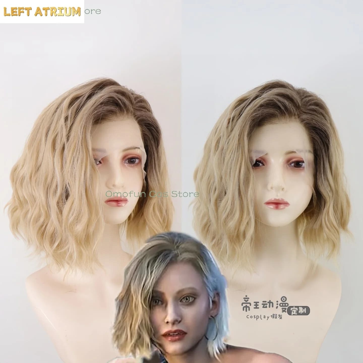 Re9 REQ Grace Cosplay Ashcroft Wig Women Evil Requiem 3-style Customized Halloween Game Roleplay Nature Wigs Hair Heat Resistant