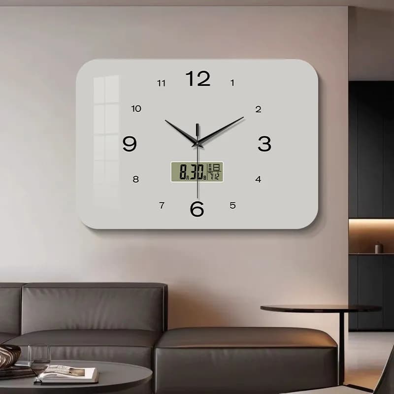 Orologio da Parete con Calendario Perpetuo, Design Semplice e Creativo per Ristorante e Soggiorno, Decorazione Casa
