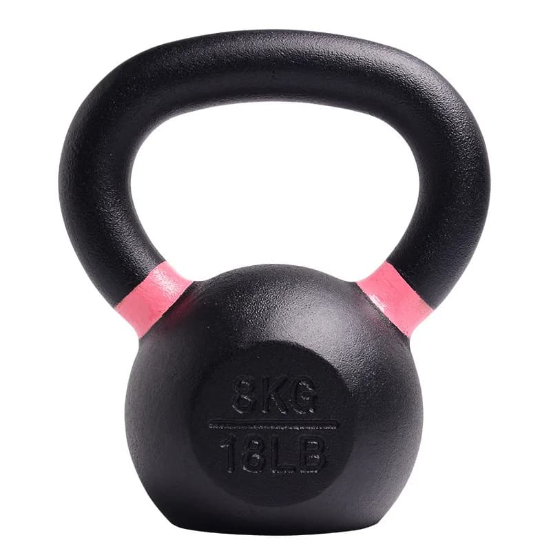 Kettlebell in Acciaio e Ferro per Esercizi e Allenamento della Forza, Attrezzatura Fitness con Impugnatura in Gomma