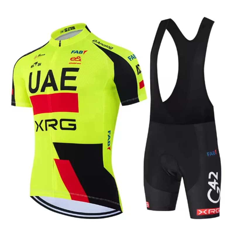 UAE Team New 2026 White Cycling Jersey Green Bike Jersey Shorts Men Quick dry Ropa Ciclismo Outdoor Sports Pro Bicycle Clothing