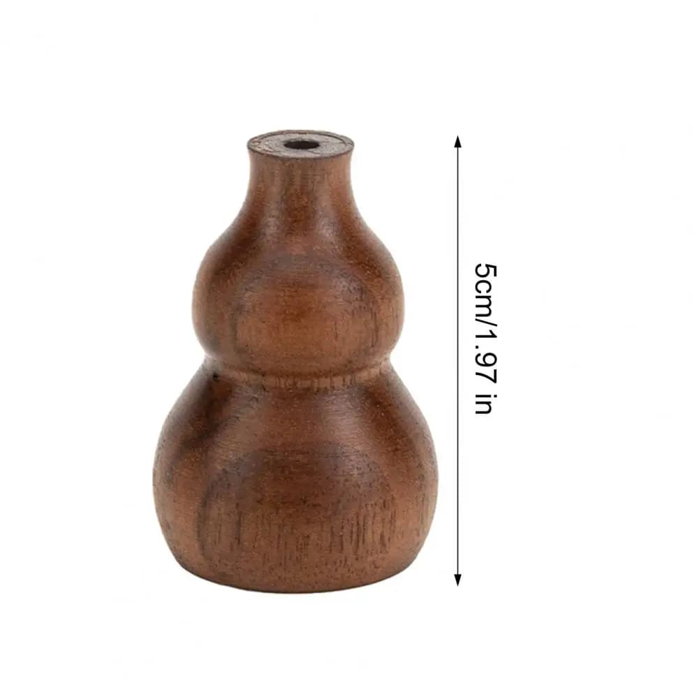 Piccolo vaso da tavolo Mini vaso di legno Mini vaso di zucca in legno Noce naturale Piccolo bocciolo per fiori secchi Diffusore di aromaterapia