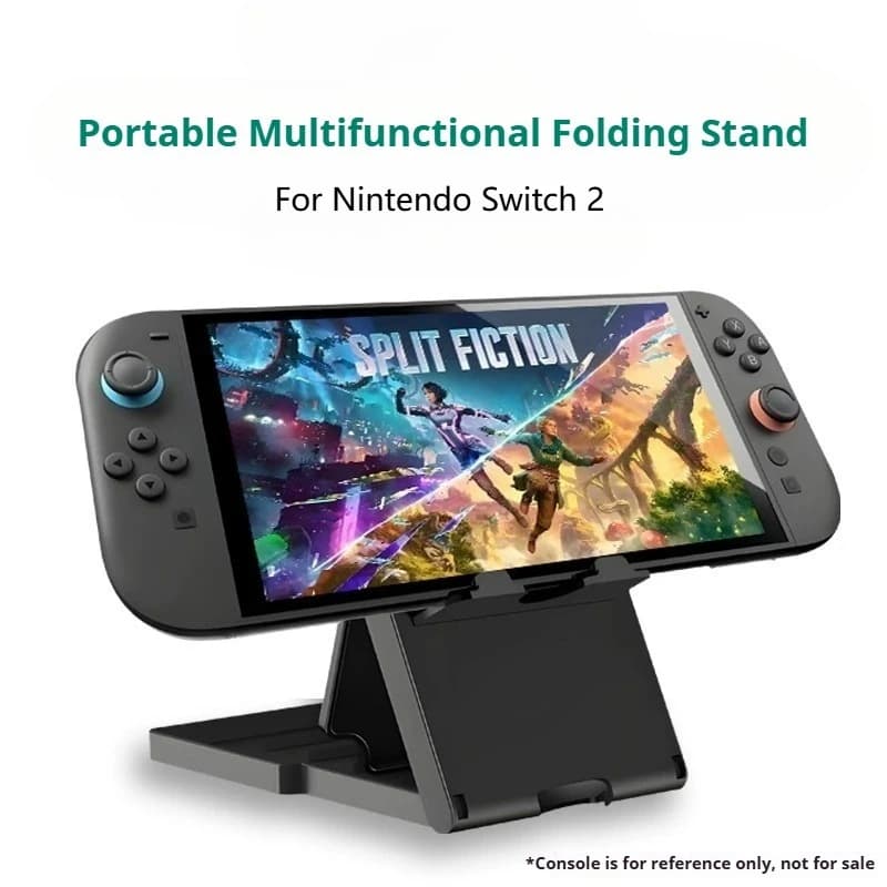 Supporto per console di gioco regolabile 1PC per Nintendo Switch 2 staffa pieghevole base per supporto da tavolo per telefono cellulare