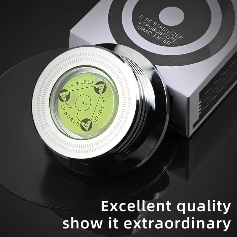 ATAUDIO Giradischi Weight stabilizer LP Vinyl Black clamp Accessories for aluminum metal readers