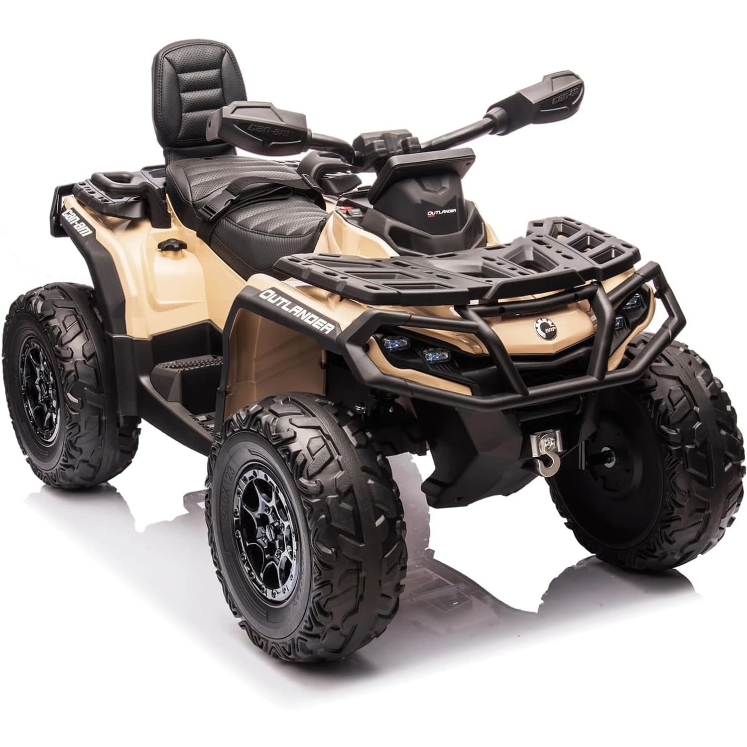 ATV a 2 posti per bambini, ATV elettrico a quattro ruote 24V alimentato a batteria con sedile in pelle, cintura di sicurezza Bluetooth 3 velocità