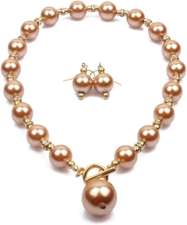 Set di Collana Girocollo e Orecchini Multicolore con Pendenti per Donna, Gioielli Statement con Cristalli