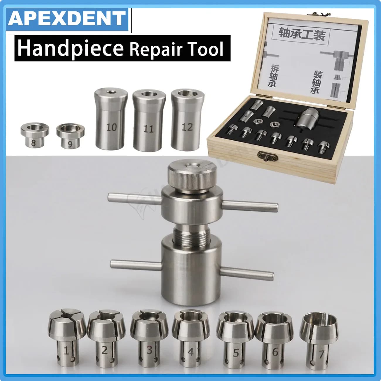 Dental Handpiece Repair Tools Kit Stainless Steel Bearings Cartridge Turbine Maintenance Tool Dentistry Equipment