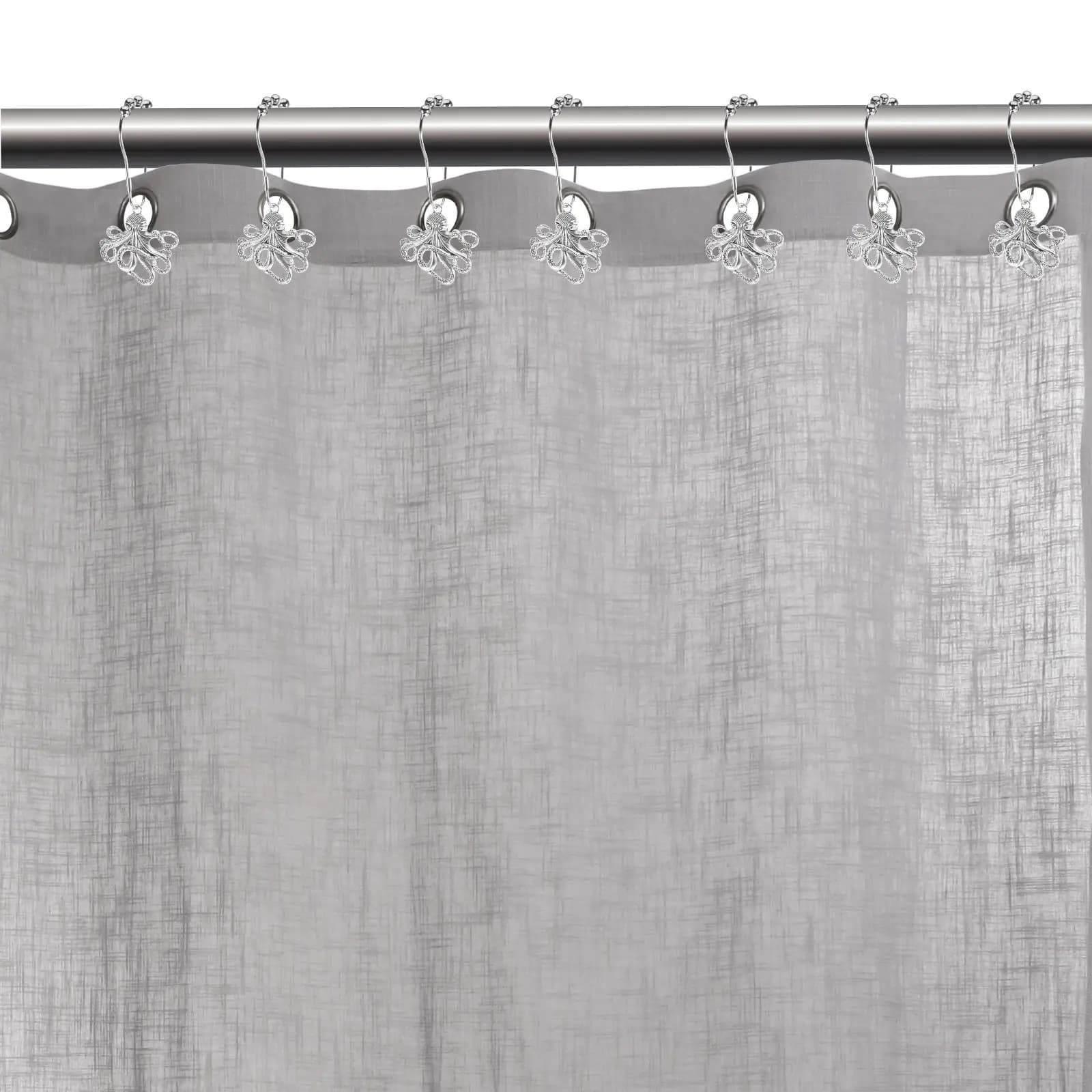12 Pezzi Ganci per Tende, Ganci Decorativi per Tende da Doccia e Bagno