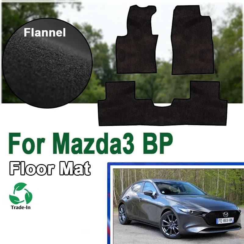 Tappetini in flanella per Mazda3 BP Mazda 3 MK4 2019 2020 2021 2022 2023, tappeti antiscivolo, tappetini per auto, copritappetini.