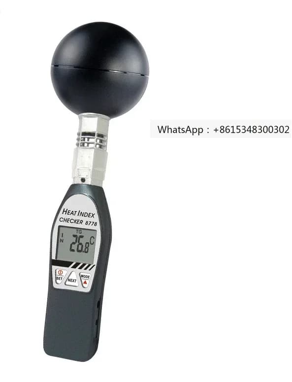Hengxin AZ8778 Misuratore di indice di calore Termometro a sfera nera AZ8758 Misuratore di indice di calore di temperatura completo ad alta precisione