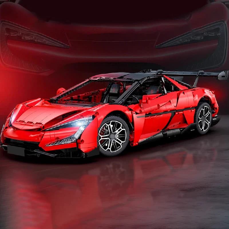 3671PCS Technik Car Building Blocks Set City Red Supercar Sports Vehicle Model Kit Creative Vehicle Model Toys Boys Adults Gifts