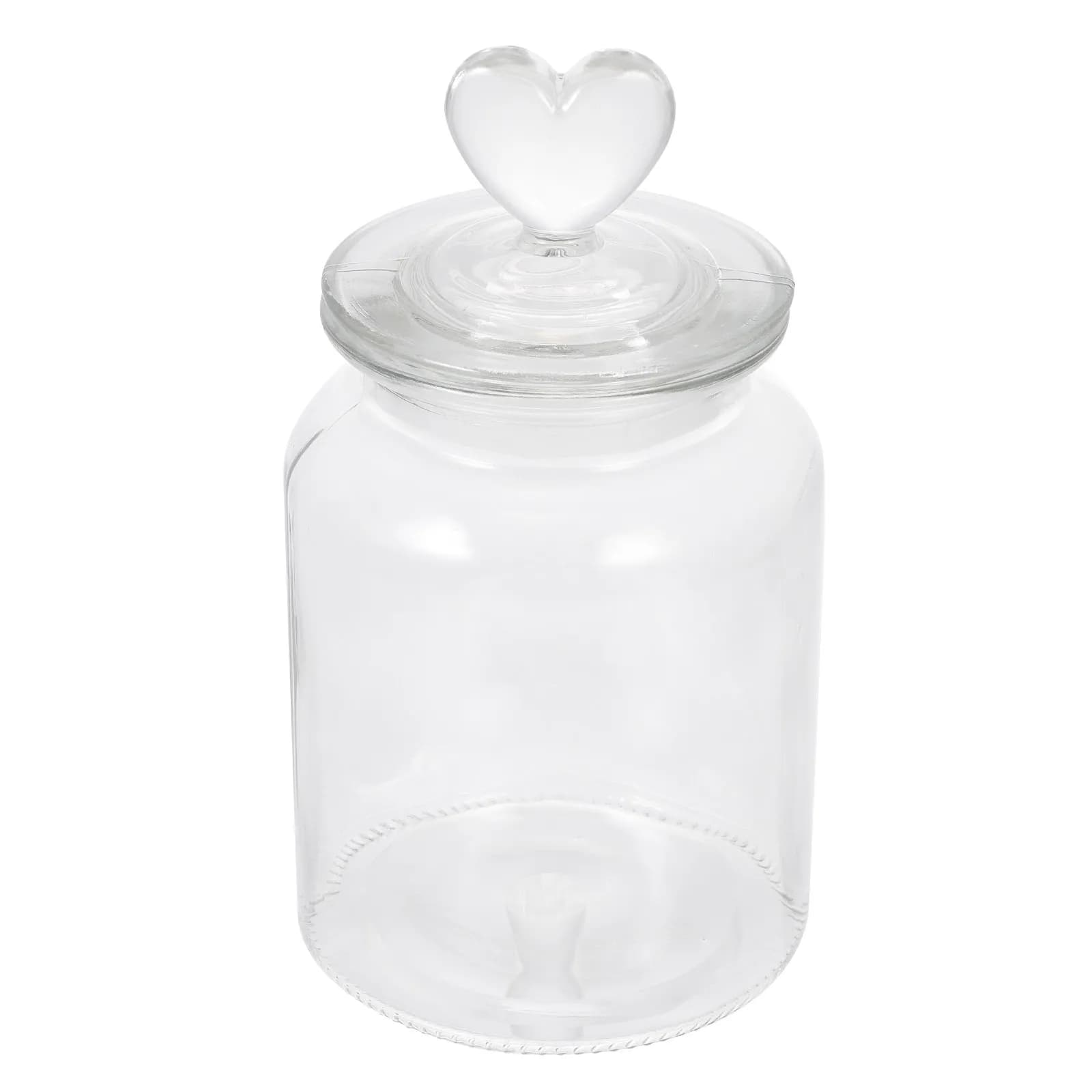 Glass Storage Jar with Airtight Lid Moisture Proof Insect Proof for Honey Dried Fruits Nuts Tea Grains Beans Candy Snack Food