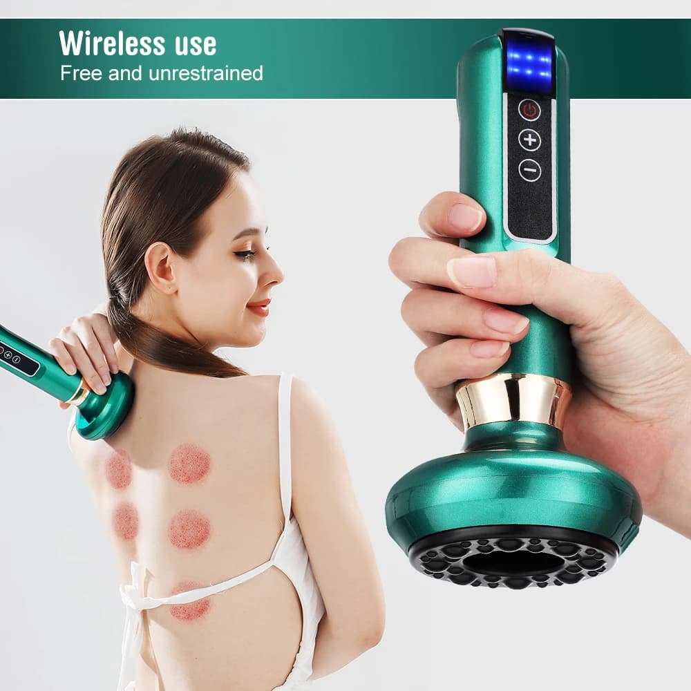 6 Gear Coppettazione elettrica Massaggiatore Ventosa sottovuoto GuaSha Anti Cellulite Bellezza Salute Raschiando Calore Corpo Massaggio dimagrante