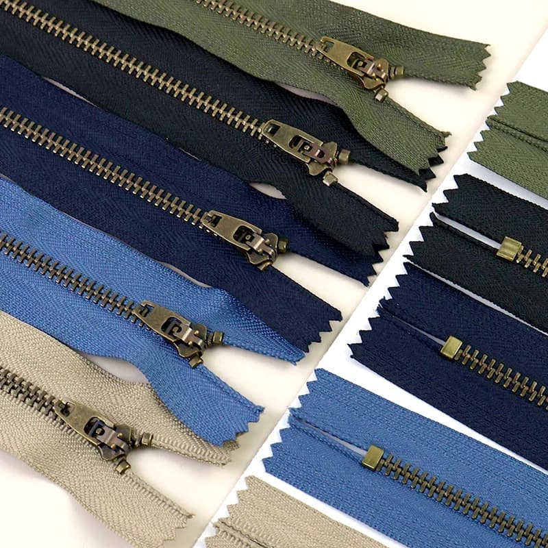 5-20 pezzi 4 # 10/13/15/18 centimetri Close-End Cerniera In Metallo Per Cucire Auto Blocco Borse Cerniere Jeans Pantaloni Tasca Zip Kit di Riparazione Accessori