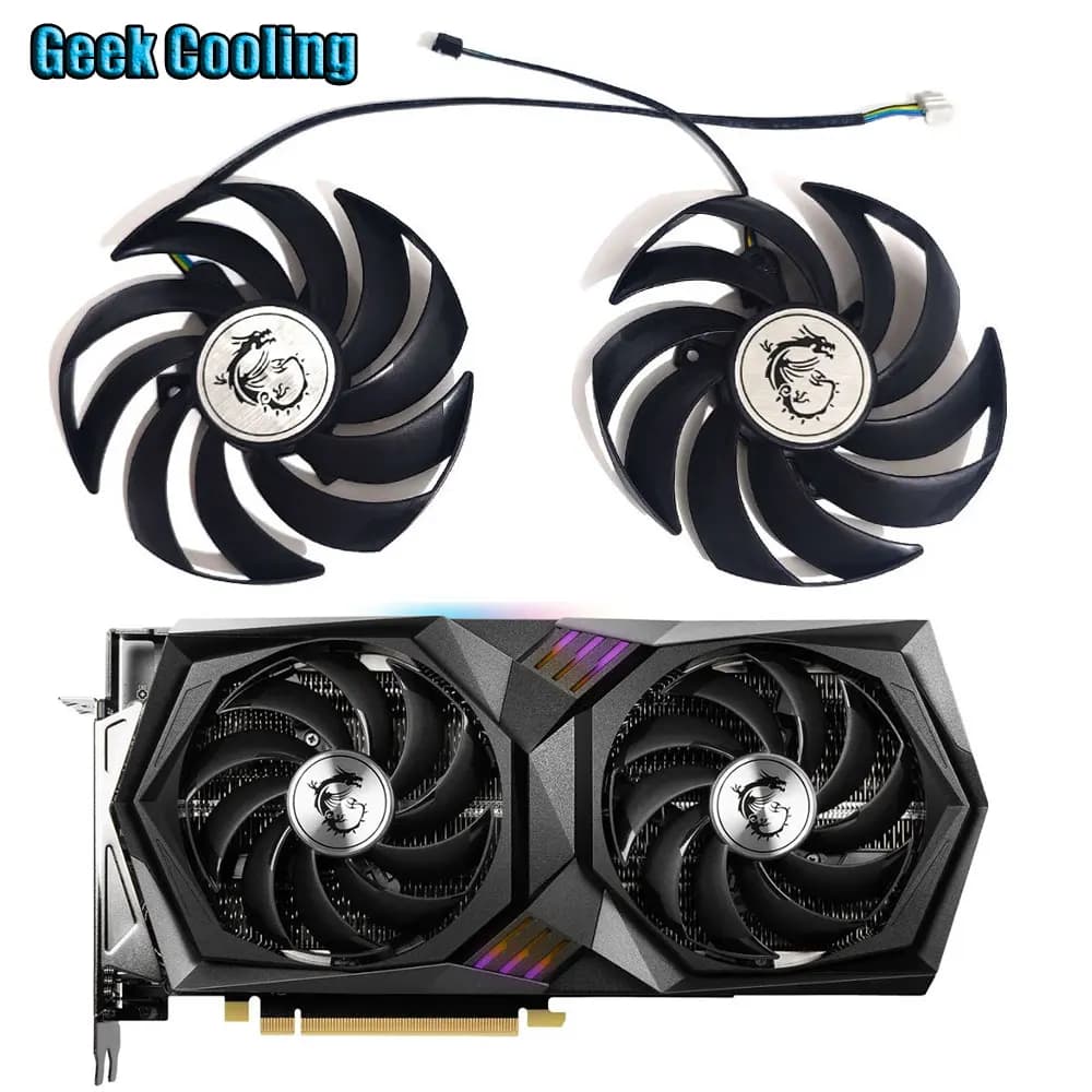 NUOVA ventola di raffreddamento della scheda video 2FAN 4PIN PLD10010S12HH, per MSI RTX 3060TI、RTX 3060、RTX 3050、MSI RX 6700XT、RX 6600XT GAMING X