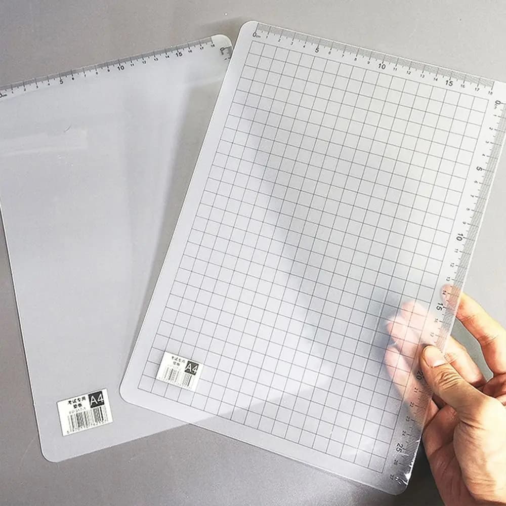 Anti Slip Pad Grid Sewing Cutting Mats Grid Scale Waterproof Transparent Ruler Board PVC A4 Writing Drawing Desk Pad