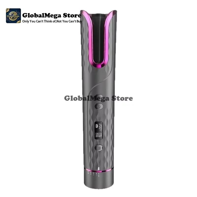 2026 Latest Automatic Wireless Rotating Curling Iron LCD Display Smart Hair Styler Big Wave Curling Wand for Long Hair Fast