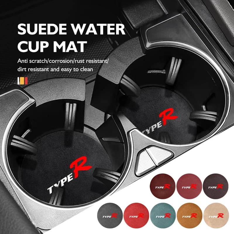 For Honda Car Water Cup Pad Auto Bottle Holder Coaster Anti-slip Mat Odyssey Insight Passport Vezel Pilot Stream Shuttle