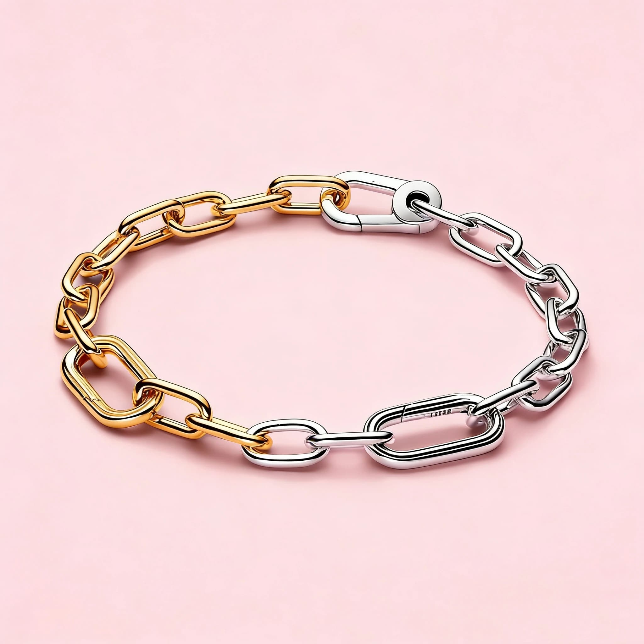 Sterling Silver Bracelet S925 Series ME Two Color 16~21CM Bracelet With Pendants Suitable Fashion Jewelry Pendants for Women Party Gift