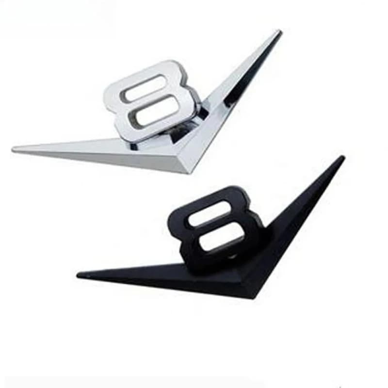 DSYCAR 3D Metal V8 Engine Display Car Sticker Emblem Badge Suit for Universal Car,Car Accessories Decoration Stickers New