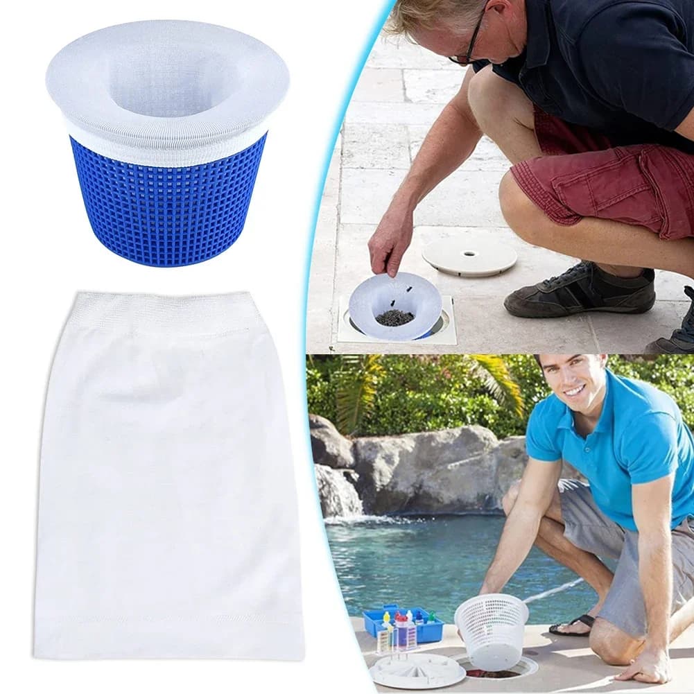 Pool Filter Socks Reusable Filter Replacement Spares Nylon Network Filter Baskets Pool Detergent For Pools Off Ground